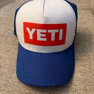 Yeti Red Logo Blue and White Cap